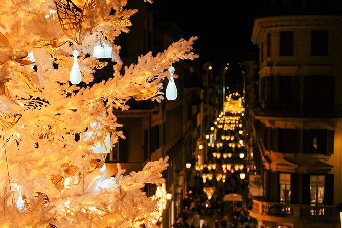 2h Xmas Lights Panoramic Vespa Sidecar Tour - The Spanish Steps and Piazza di Spagna