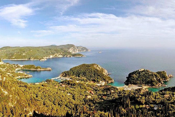 Above & Beyond Palaiokastritsa Corfu Vespa Scooter Tour - Lakones and the view over Paleokastritsa