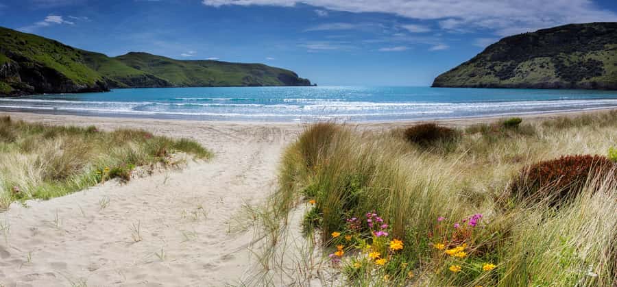 Akaroa: Lonely Beach Trail by E-Scooter. selfguided day out - A day on Akaroa’s east coast