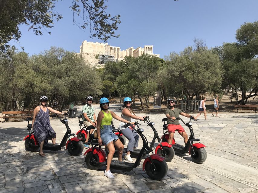 Athens: Award-Winning Acropolis Guided e-Scooter Tour - The Acropolis monuments from below