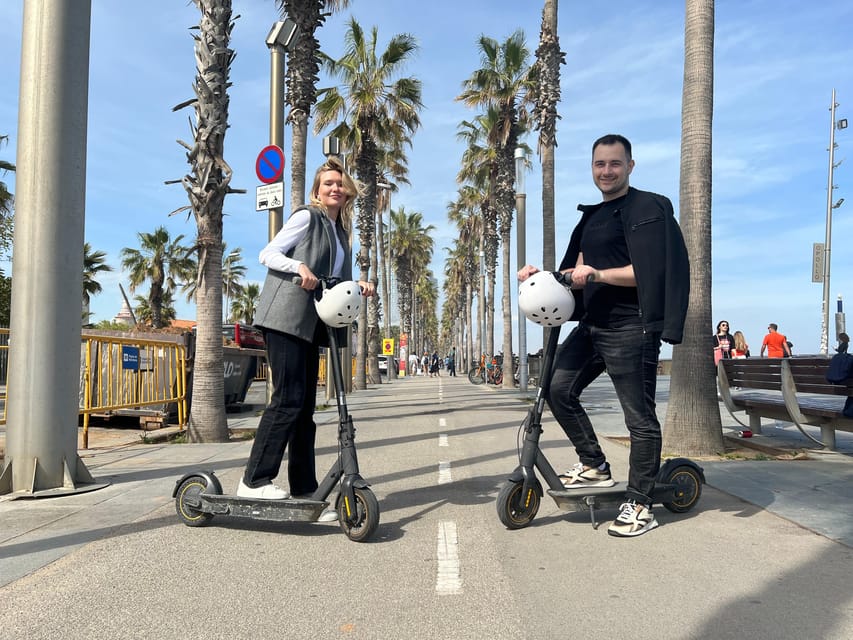 Barcelona E-Scooter Excursion - Starting along Barcelona’s beaches