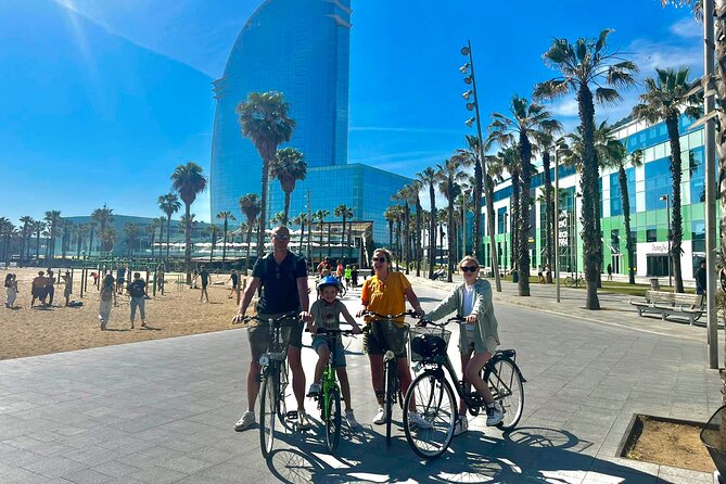 Barcelona Panoramic Escooter or E-Bike Tour - Barceloneta Beach gives you Barcelona’s seaside first