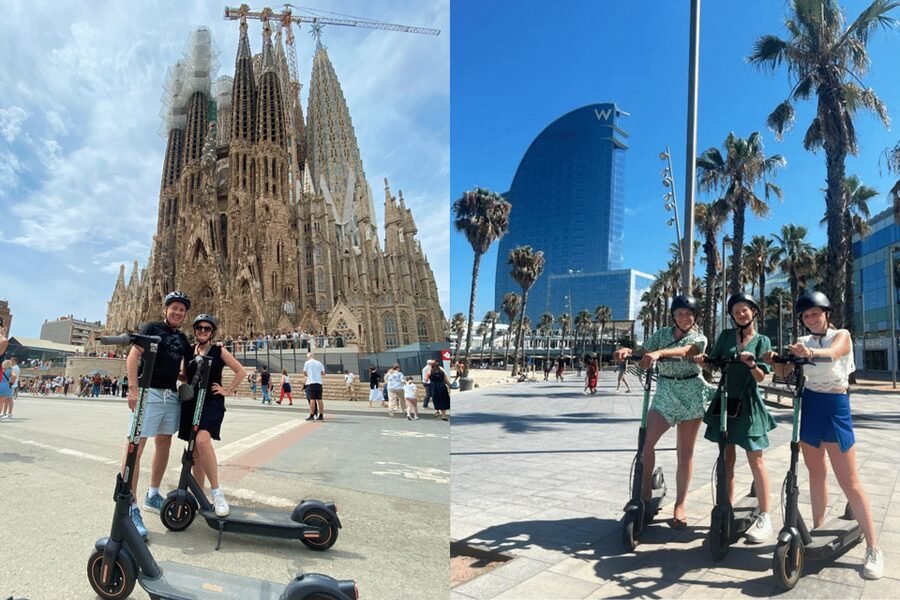 Barcelona: Sagrada Familia Electric Scooter or Bike Tour - Arc de Triomf and the green space of Ciutadella Park