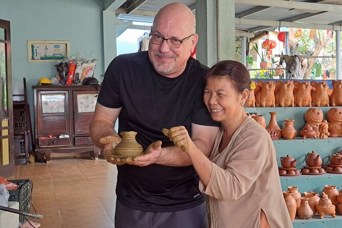 Bat Trang Ceramic Village Half-day Vespa Tour from Hanoi - Making a cup, bowl, or plate with an artisan