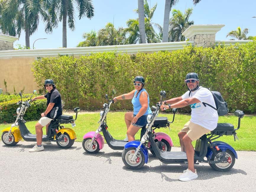 Bavaro Punta Cana: City Tour with Harley models E-Scooters - The ride from your hotel to Bavaro Beach