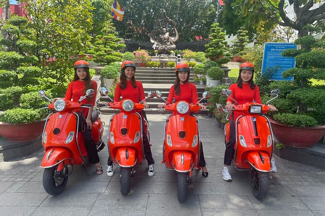 Beautiful Female Riders Vespa Red River Countryside Tour 5 Hours - Starting near the Old Quarter and crossing Long Bien Bridge