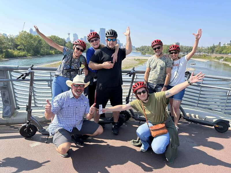 Calgary: E-Scooter City Highlights Tour - The Peace Bridge photo stop
