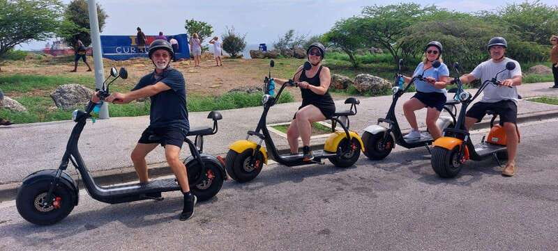 Curacao: Electric Scooter South-East Tour Adventure - The Love Seat and the full sweep of Caracasbaai