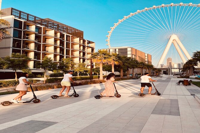 E-Scooter Guided Tour of Marina, JBR, Bluewaters Top Attractions - Dubai Marina by scooter