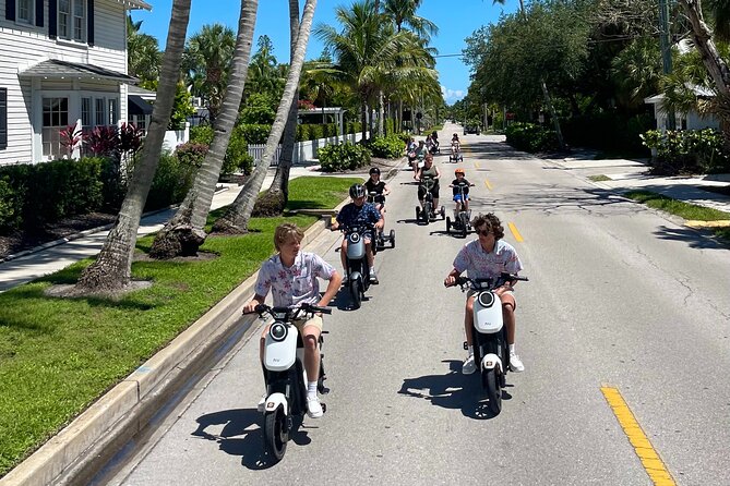 Electric Moped Tour of Naples Florida Family Fun and Easy To Ride - Third Street South and old Naples charm