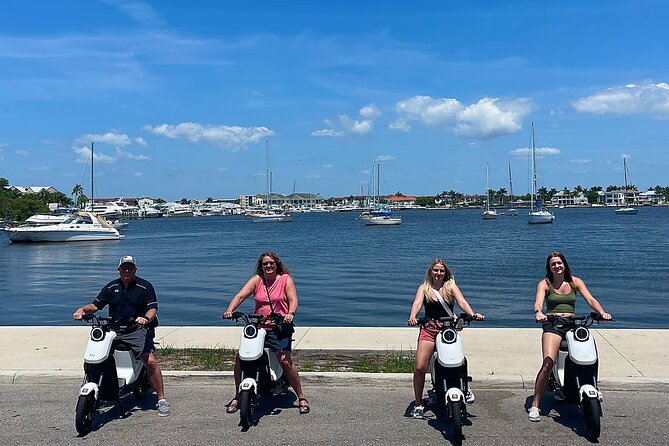 Electric Moped Tour of Naples Florida Family Fun and Easy To Ride - Port Royal and the price of Naples real estate