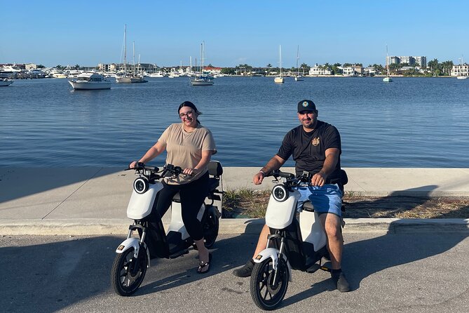 Electric Moped Tour of Naples Florida Family Fun and Easy To Ride - Historic Palm Cottage across from the pier