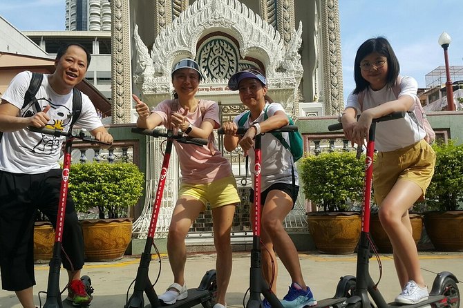 Electric Scooter Tour of Bangkok - A temple with crocodiles at Wat Chakrawatrachawat