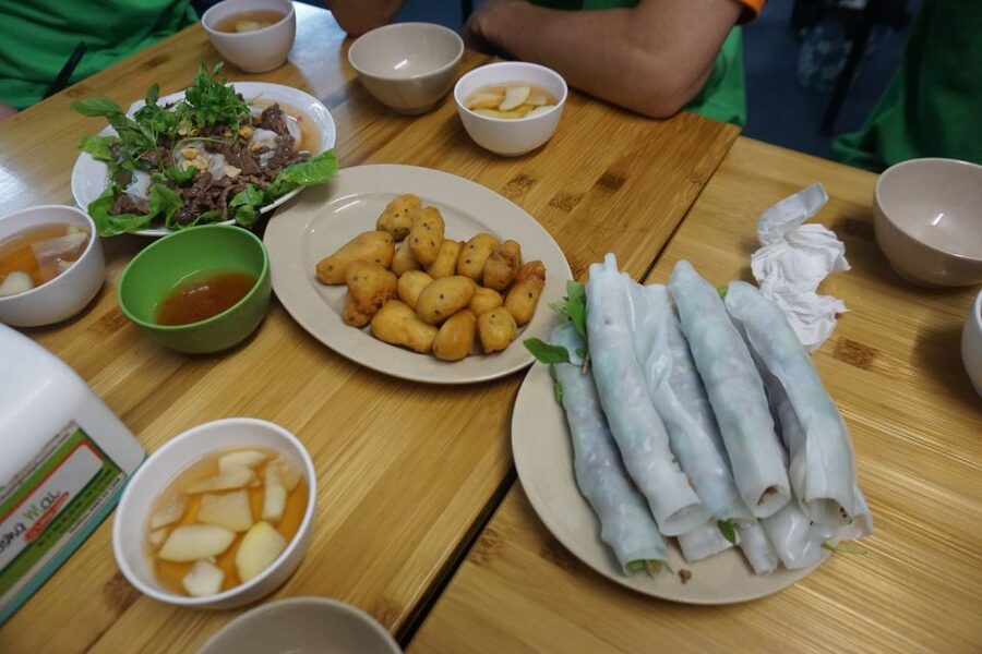 Enjoy Hanoi Like a Local - Vespa & Street Food Tour by Night - French Quarter architecture and Hanoi’s colonial center