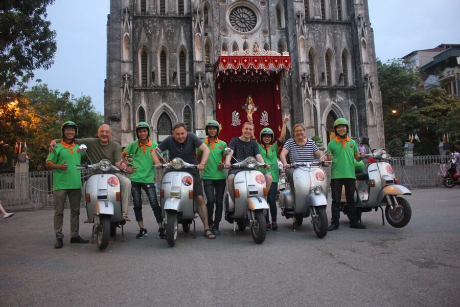 Enjoy Hanoi Like a Local - Vespa & Street Food Tour by Night - The Ho Chi Minh Mausoleum after dark