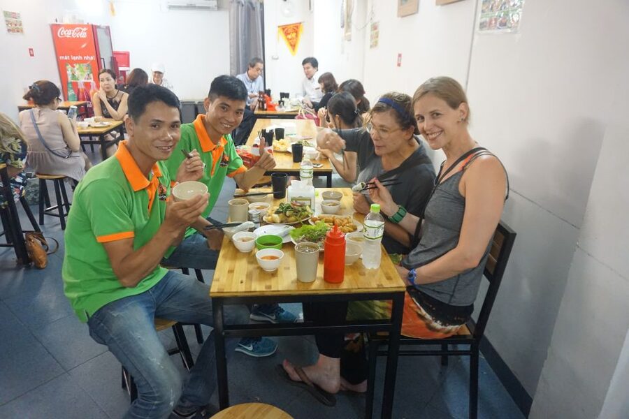 Enjoy Hanoi Like a Local - Vespa & Street Food Tour by Night - St. Joseph’s Cathedral and the Old Quarter after sunset