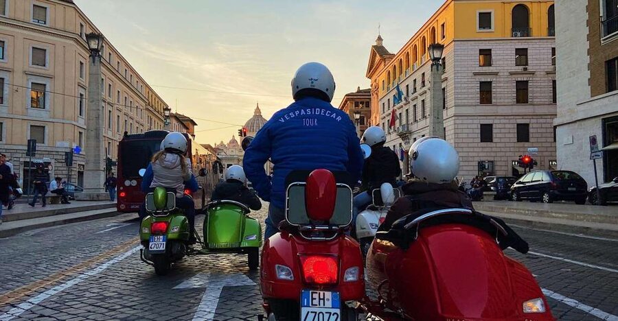 Evening Vespa Sidecar Tour with Gourmet Pizza Tasting - The Pantheon and Spanish Steps