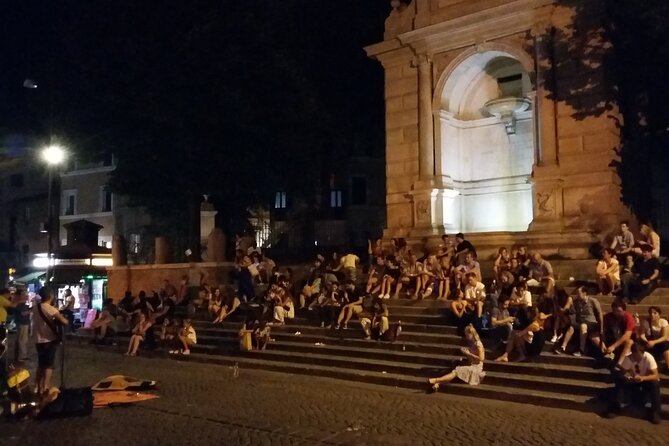 Exclusive Rome by Night Vespa Tour - Trevi Fountain begins the illuminated Rome route