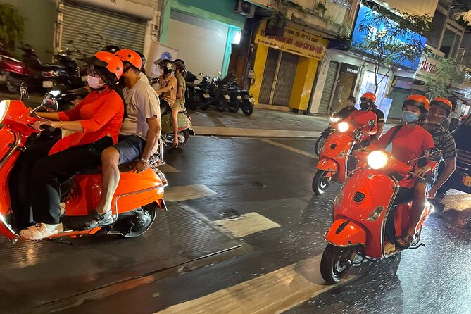 Female Riders Vespa Night Street Food + Train Street food 4 Hours - Starting in the Old Quarter at 6 pm