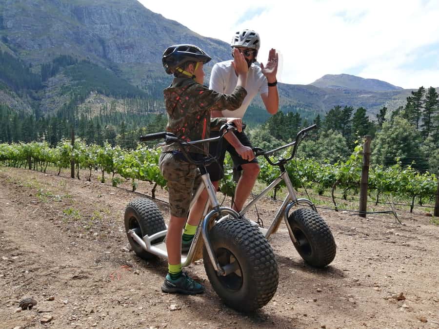 Franschhoek: Downhill Scooter Tour - Gravity scooters above the Franschhoek Valley
