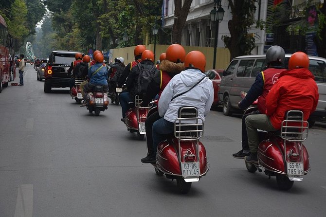 Hanoi Back Streets Vespa Tours: Hanoi Insider Vintage Vespa Tour - Huu Tiep Lake and the downed B52