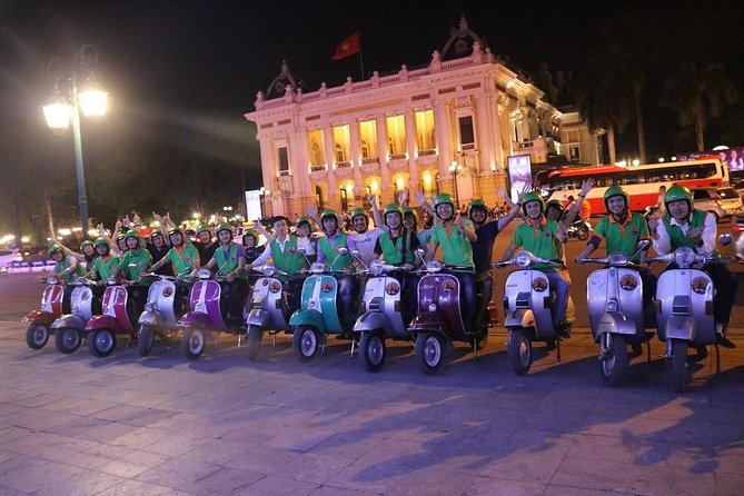 Hanoi Vespa After Dark Street food + Train Street+ Live Music - Why a Vespa is a smart way to see Hanoi at night