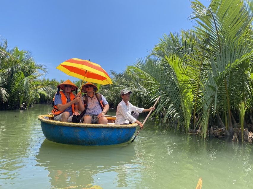 Hoi An Highlights and Hidden Gems Tour by Vespa - The bamboo basket boat in the water coconut forest