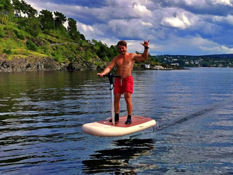 Oslo: Private Water Adventure and Flite Scooter Rental - Learning to lift off above Oslo Fjord