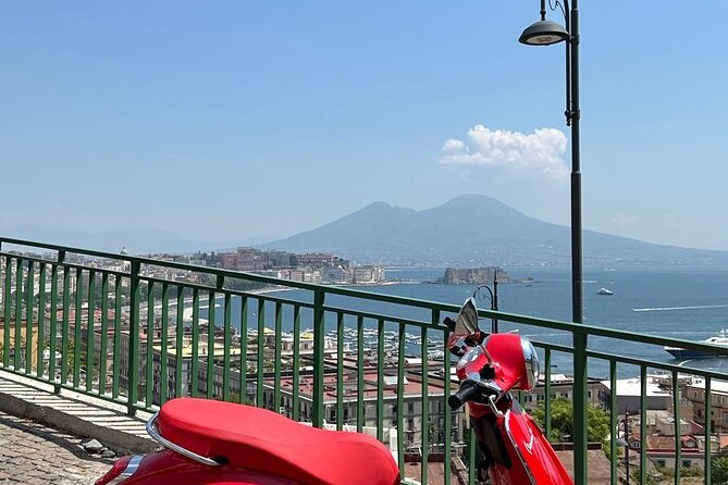Panoramic and Historical Vespa Tour Naples - Castel Nuovo and the port-side approach