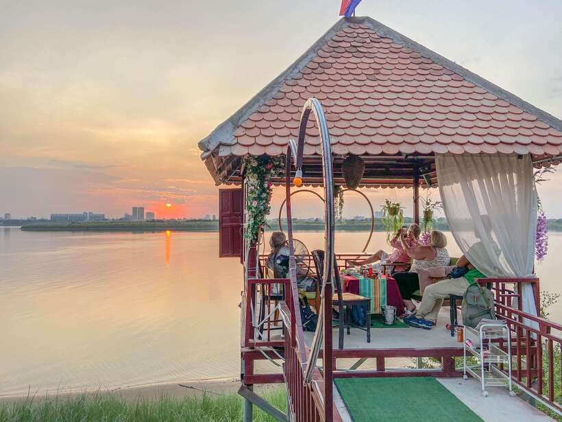 Phnom Penh Silk Island Sunset Vespa Tour / Tuk Tuk Available - The ferry from Phnom Penh to Silk Island