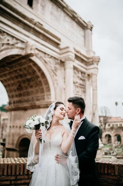 Photo Shoot in Rome with Vespa And Vintage Fiat 500 Options - Roman Forum and Piazza Venezia add layers of old and modern Rome