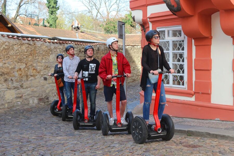 Prague: 4-Hour Segway and Scooter Tour with Lunch and Drinks - Crossing into Old Town and the Jewish Quarter