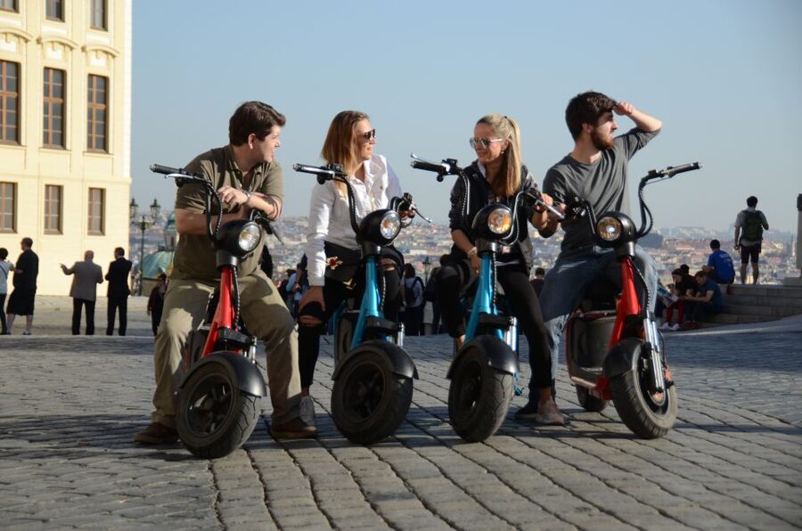 Prague: E-Bike/E-Scooter Viewpoint Tour - Letná Park, the Vltava, and the Metronom
