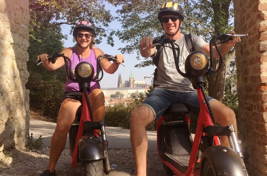 Prague Electric Scooter and eBike Grand Tour - Letná Park and the river below