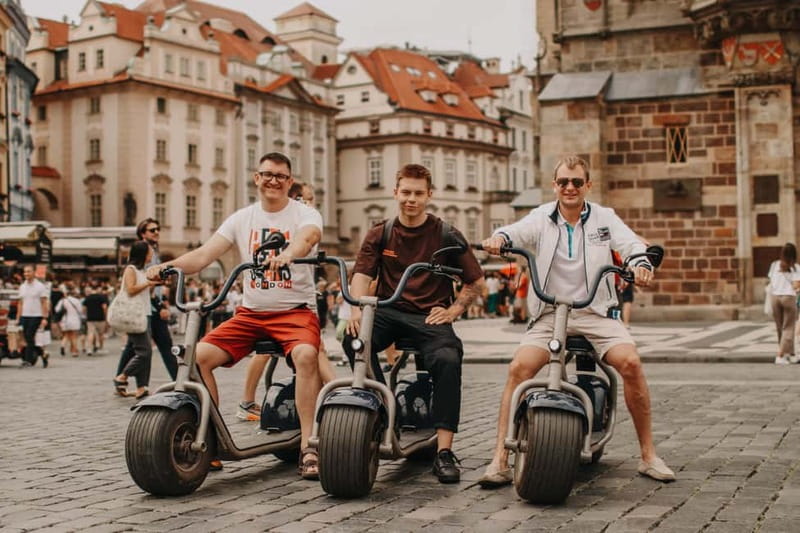 Prague: Guided Fat Tire e-Scooter Tour - Hradchanska Square and Prague Castle