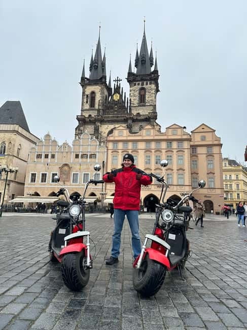 Prague: Guided Fat Tire e-Scooter Tour - A beer stop at Strahov Monastery