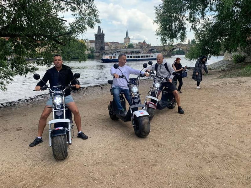 Prague: Guided Fat Tire e-Scooter Tour - The narrowest street and Charles Bridge