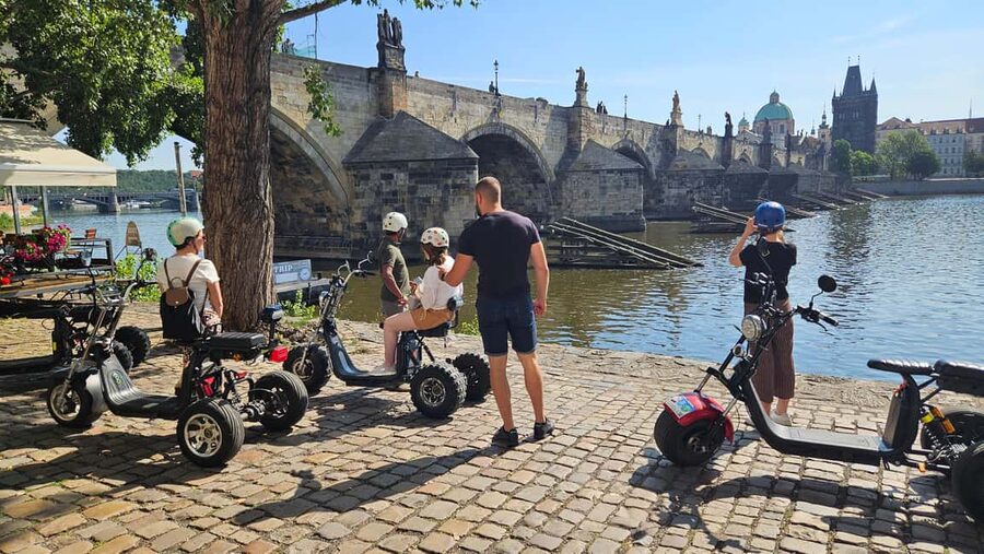 Prague: Heart of Prague Electric Tricycle Scooter Tour - From Maltézské náměstí to the Lennon Wall