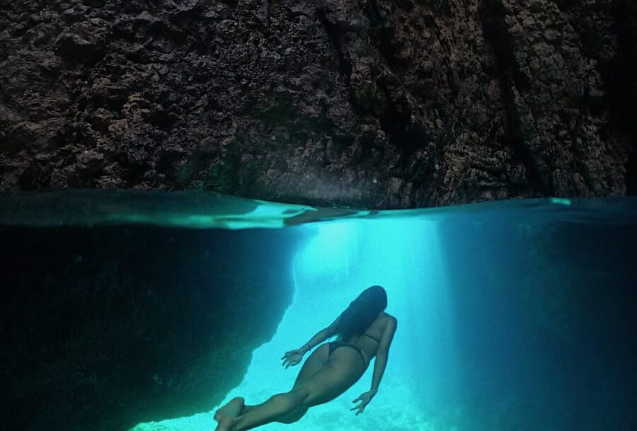 Premantura: Cape Kamenjak Off-Road E-Scooter Tour - Swimming beneath the 15-meter cliff