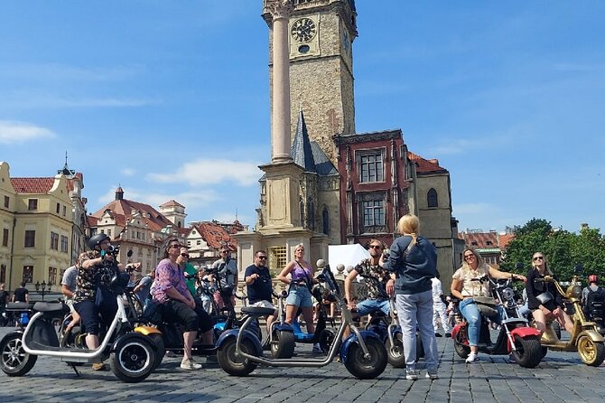 Private live-guided E-Scooter TOURS around Prague - Crossing toward Prague Castle