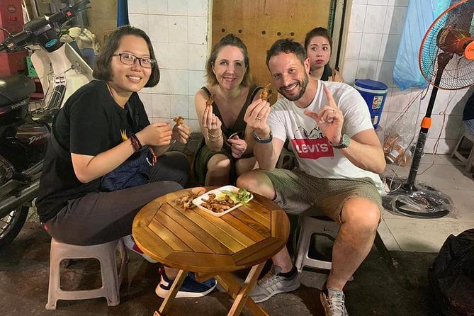 Private Night Food Tour By Scooters - District 3 starts with rice paper and banh mi