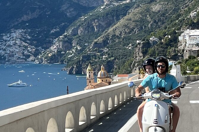 Private Vespa scooter Adventure on the Amalfi Coast - Starting in Positano and getting comfortable on the scooter
