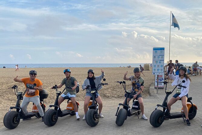 Rent e-Scooter 2 seater from 1 untill 4 Hour : Explore Maspalomas - San Agustín and the volcanic coast