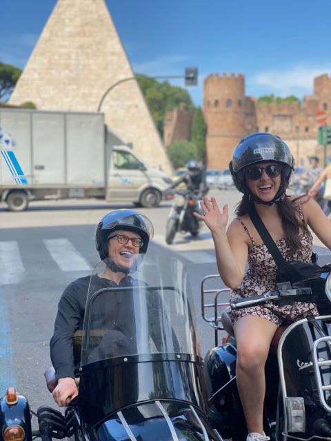 Rome: Highlights Vespa Sidecar Tour with Coffee and Gelato - Orange Tree Garden on Aventine Hill