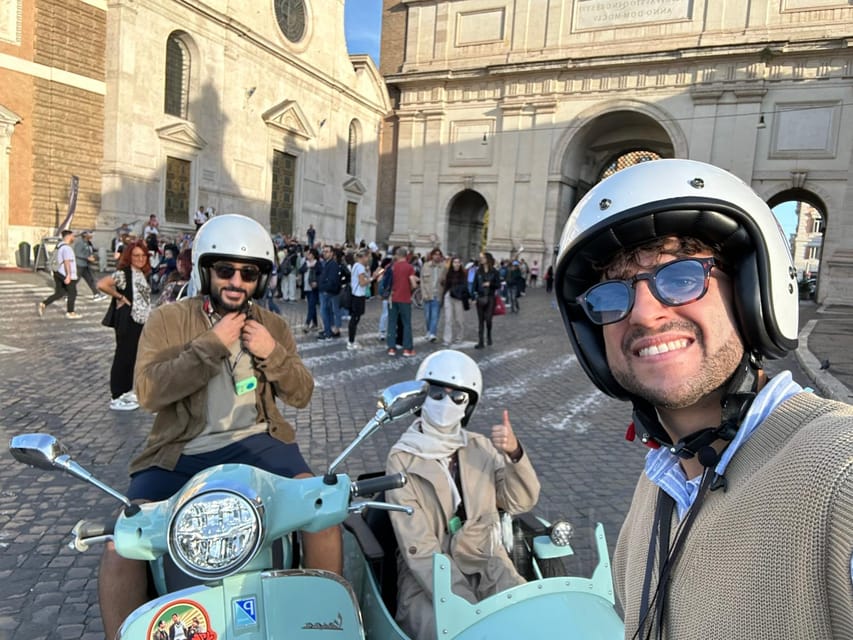 Rome in Vespa 90 min Vespa Sidecar PrivateTour with Gelato - Starting on Via Luigi Santini
