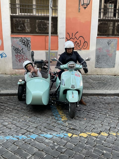 Rome in Vespa 90 min Vespa Sidecar PrivateTour with Gelato - Circus Maximus and the ride back
