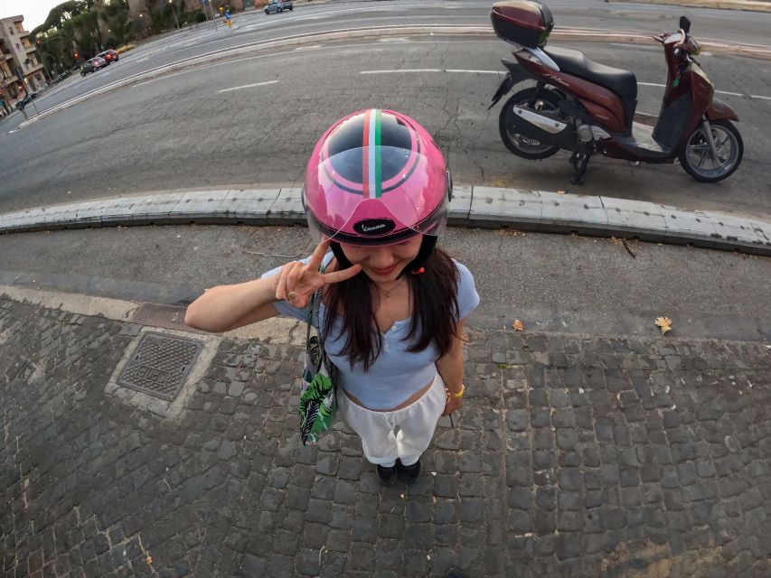 🛵 Rome: Private Scooter Guided Tour, Day - Night Ride💘🛵 - Pyramid of Cestius and the Aventine views