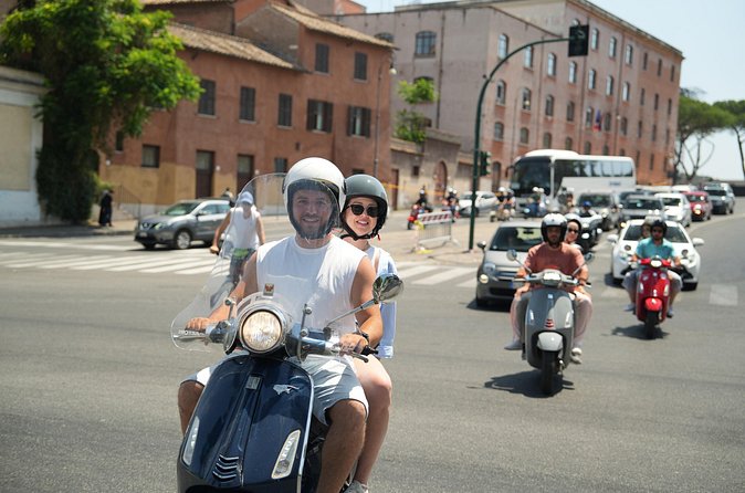 Rome’s Highest Hills Skyline Vespa Tour with Driver and Photo - Fontana dell’Acqua Paola on Gianicolo Hill