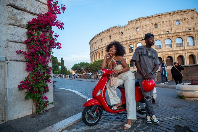 Rome Vespa Scooter Tour with Professional Photographer - The Colosseum gives the tour its Roman opening