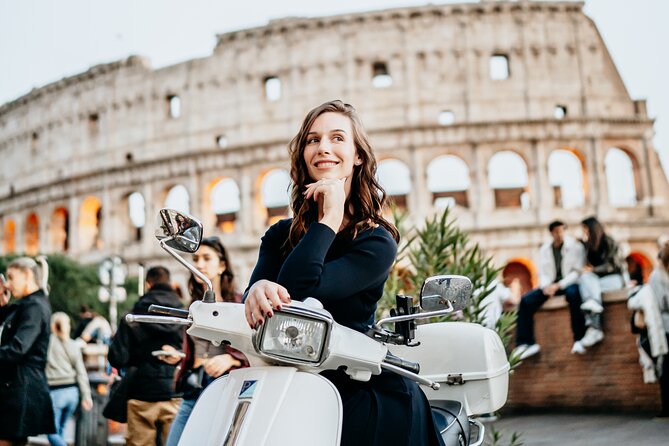 Rome Vespa Small Group Tour with Photoshoot - Hercules Victor and Rome’s old commercial quarter